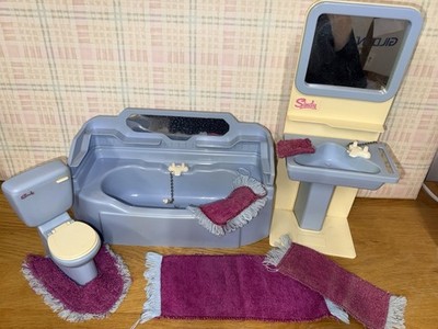 Sindy Vintage Puppenbad Set blau, L, Pedigree Toys