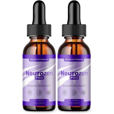 (2 Pack) Neurozen Pro Drops, Neuro Zen Max Strength Tinnitus Supplement (4oz)