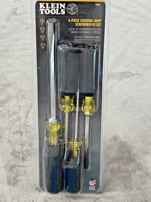 Klein Tools 85105 4-Piece Cushion-Grip Screwdriver Set New