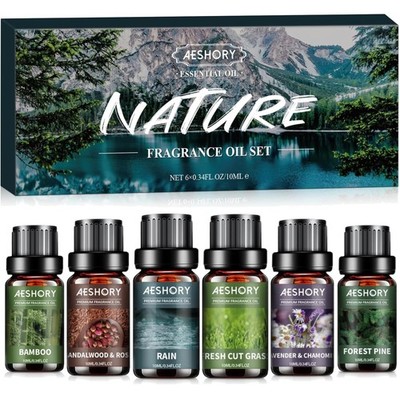 Natural Set for Diffuser 6 x 10 ml, Aromatherapy Fragrance Oil, Aroma Oil Gif...