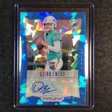 2025 Prizm Football QUINN EWERS Retro 2012 Rookie Auto Blue Ice 8/99