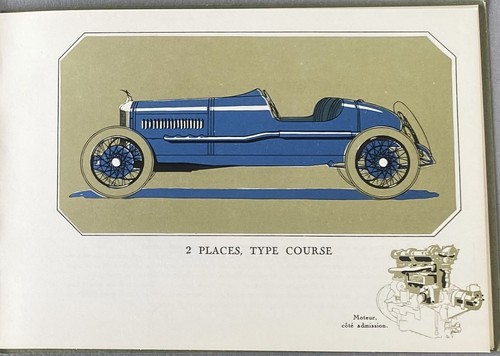 vintage catalogue 20 p Ballot 2 L course tourisme race brochure car auto 1922