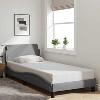 Bettgestell Mit Kopfteil Polsterbett Bett Bettrahmen Lattenrost Stoff vidaXL