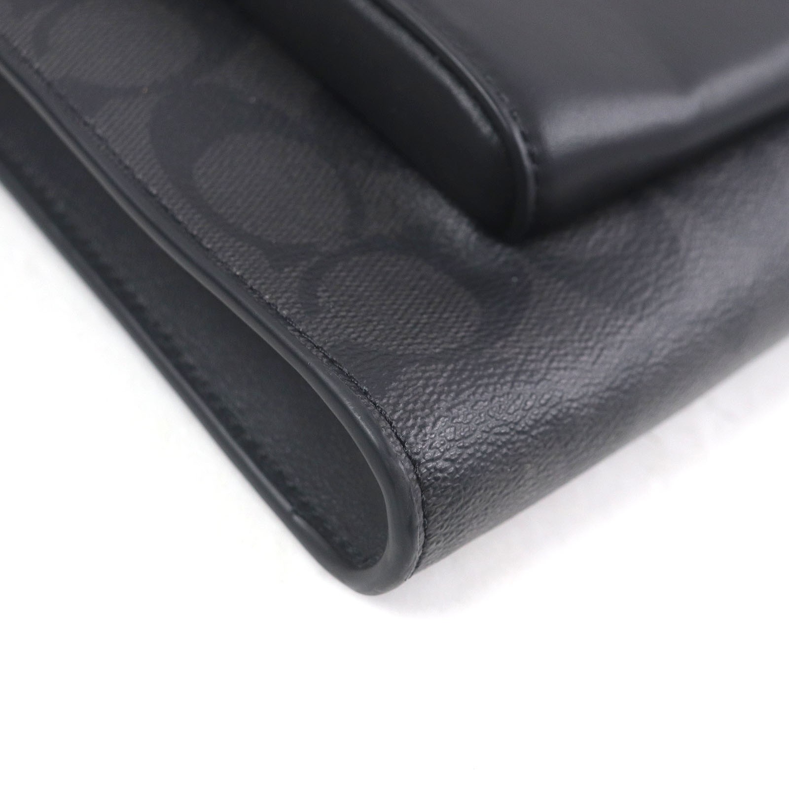 COACH Clutch bag Ethan Portfolio Signature Canvas Logo Silver Metal business bag thumbnail 4