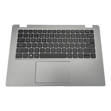 For Dell Latitude E5420 5420 Palmrest Keyboard Backlit White 14" Touchpad Silver