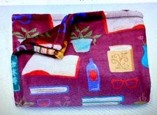 The Big One Oversized Supersoft Book Club Plush Throw Blanket 60" X 72" New