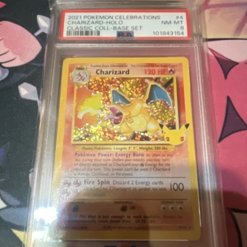 Pokémon Charizard 4/102 Celebrations Classic Collection Holo PSA 8 2021