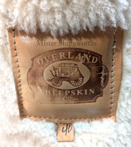 Vintage Overland Brown Rancher Herren 40" Lammfell Shearling Mantel Jacke & Kapuze - Bild 11 von 24