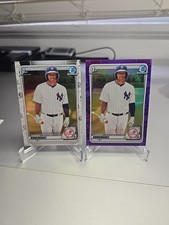 2020 BOWMAN CHROME JASSON DOMINGUEZ RC PURPLE REFRACTOR /250 +BASE CHR YANKEES