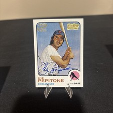 2001 Topps Team Topps Legends Autographs Joe Pepitone On-Card Auto 1973 Design