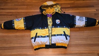 VTG 90s Pro Player by Daniel Young Pittsburgh Steelers Puffer Coat Men s XL NFL