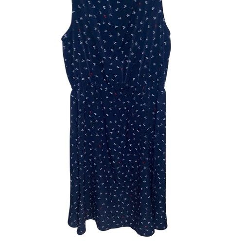 Tommy Hilfiger Kleid Damen Größe 16 Ankermuster Marineblau Küste Maritim - Bild 6 von 10