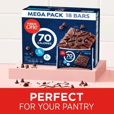 Fiber One 70 Calorie Brownies, Chocolate Fudge, Snack Bars, 18 Bars, 16 oz