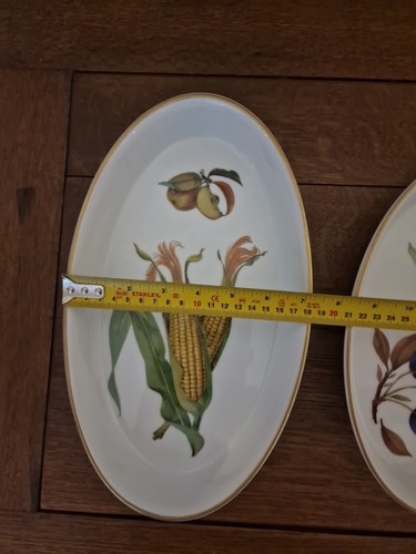 2 Royal Worcester Evesham Gold Oval Tiefe Servierschalen - Bild 20 von 24