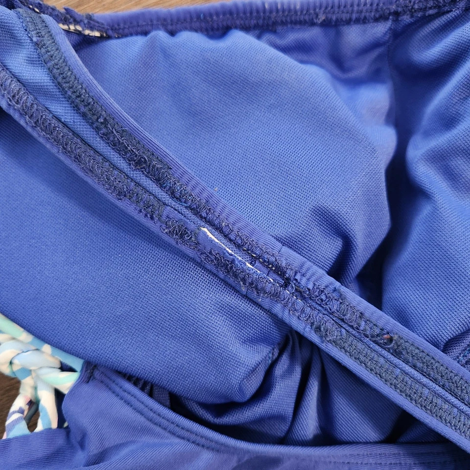 Traje de baño Lilly Pulitzer azul de una pieza talla 12 lados de celosía playa piscina costera Foto 3 de 4