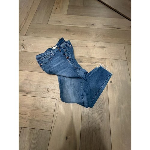 Madewell 9" Mid-Rise Skinny Jeans in Raw-Hem Button-Front Edition