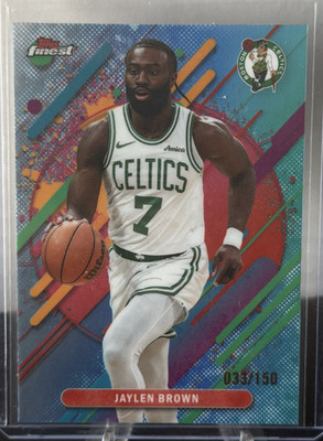 2026 NBA Topps Finest - Rare Sky Blue Refractor /150 - Jaylen Brown #222