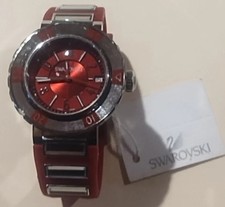 Red Swarovski Octea Sport Watch w/Crystals, S...