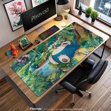 Snorlax River Nap Mouse Pad Forest Pok mon Desk Mat