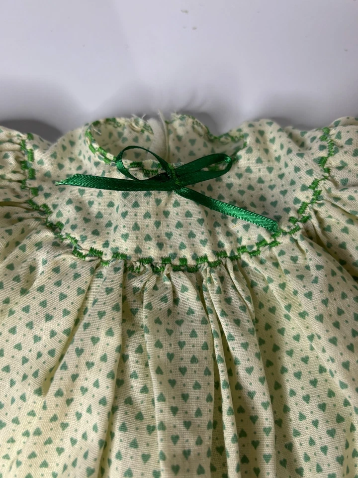 Vintage Babydoll Substituição Porcelana Moda 16-18" Boneca Verde Vestido Longo 10" - Imagem 3 de 4