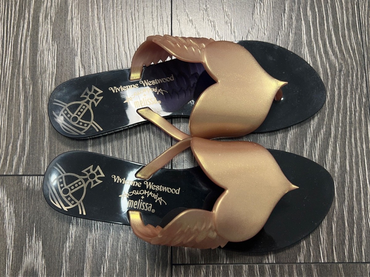 Womens Vivienne Westwood Melissa Cherub Flip Flops Shoes