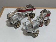 Vintage Clamp-On Metal Wheel Roller Skates Toy - Adjustable Size