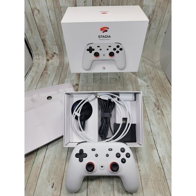 Google Stadia Premiere Edition Controller Chromecast Ultra Bundle White