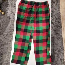 North Pole Trading Co. Men's XL Plaid Flannel Pajama Pants Cotton Drawstring