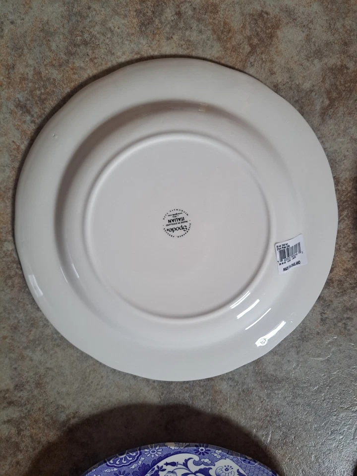 4 Spode Blue Italian 27cm Dinner Plates Brand New Mint Condition - Image 2 of 2
