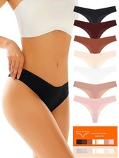 SEAMLESS UNDERWEAR THONGS FOR WOMEN, NO SHOW BREATHABLE, SIZE: WOMEN M - 7PACK