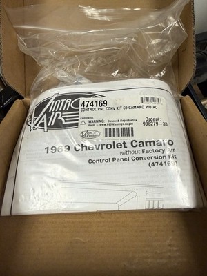 1969 Camaro without Factory Air SureFit  Control Panel Conversion Kit