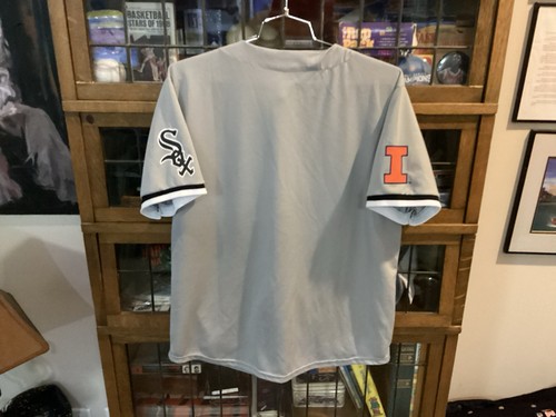 Chicago White Sox #20 ILLINI NIGHT mit LOGO grau Knopfleiste SGA Trikot Gr. L - cool - Bild 3 von 12