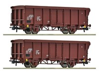 Roco 6600280 GüTerwagenset Ex Rolldachwagen DR 2X Spur H0