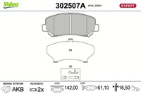 Bremsbelagsatz Scheibenbremse Expert Valeo 302507A FüR Mazda CX KF KE GH Van AWD