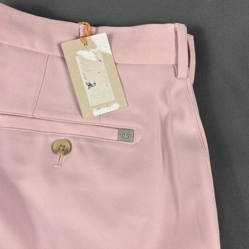 Pantalones Cortos de Golf Peter Millar Corona Deportivos Bolsillo Logo 34 x 9 Rosa Nuevos con Etiquetas Precio de Venta sugerido por el fabricante 110 USD Foto 2 de 4