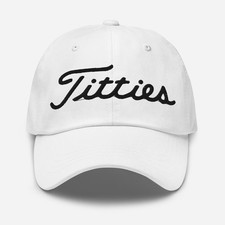 Titties Golf Embroidered Dad hat, Golf Gift Cap