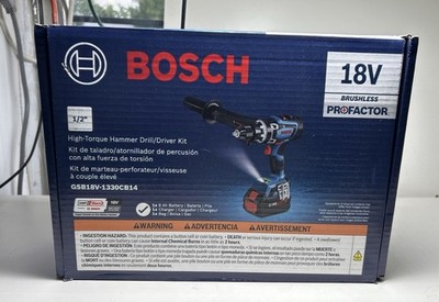 NEW Bosch 18V Brushless GSB18V-975CB25 1/2 Hammer Drill/Driver Kit  (FREE S&H)!
