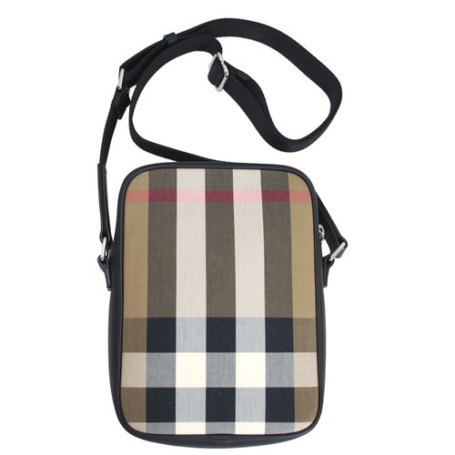 Burberry Bag Women's BURBERRY Crossbody Shoulder Bag Leather x Canvas Black x Be