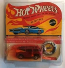 Vintage 1969 Hot Wheels Redline Beach Bomb Red/Rose? Blister Pack Card Wear