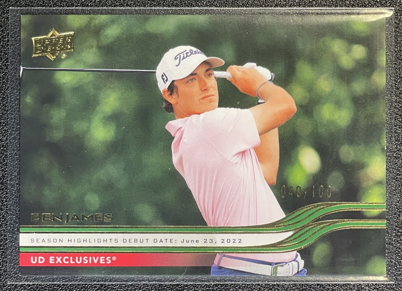 BEN JAMES 2026 UPPER DECK #83 ROOKIE DEBUT DATES RC UD EXCLUSIVES /100