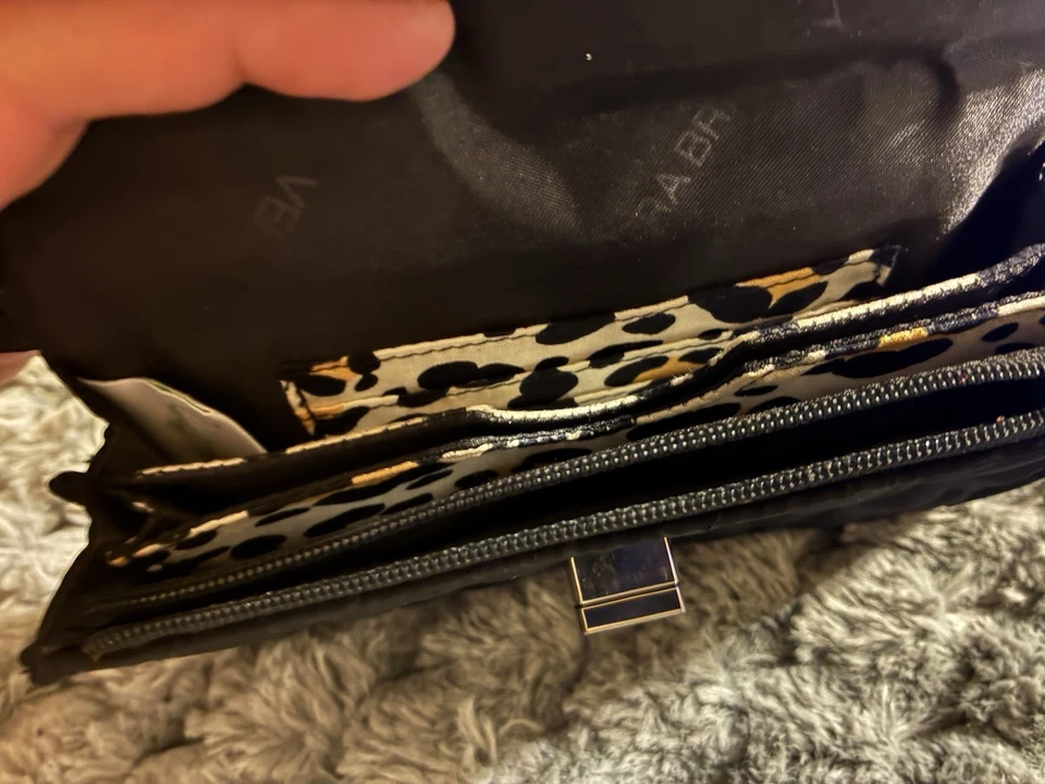 Vera Bradley Black Quilted Turn Lock Wallet Clutch - Image 3 of 3