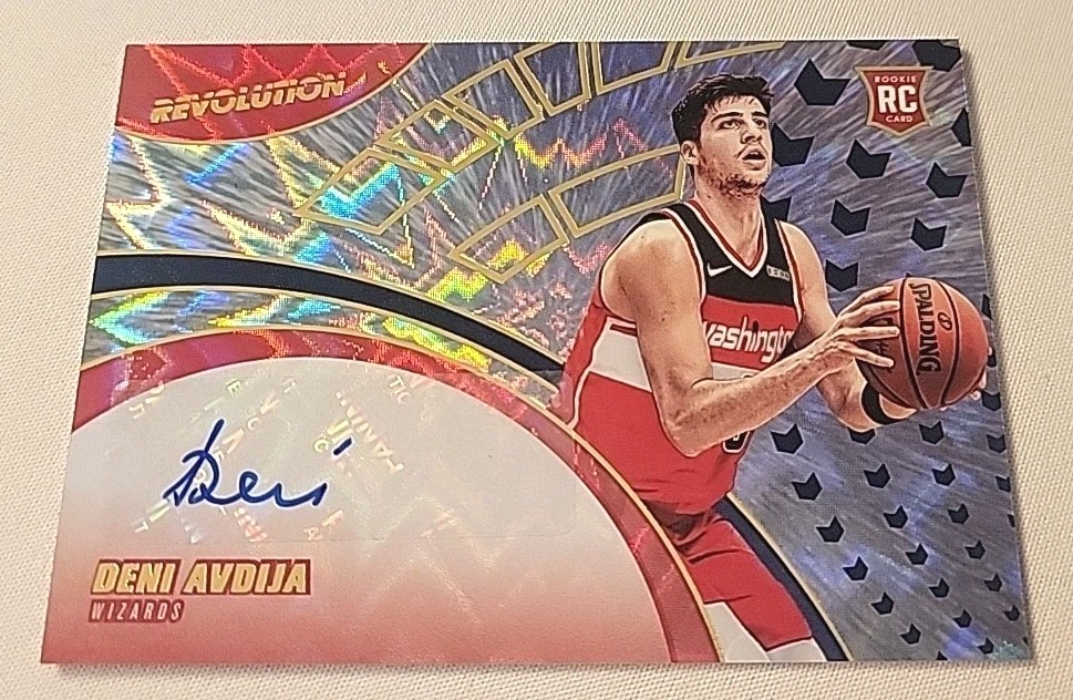 DENI AVDIJA 2020-21 Panini Revolution /100 Rookie RC Auto Fractal Wizards