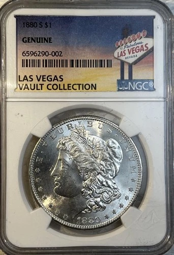 1880 -S Morgan Silver Dollar BU NGC Certified Las Vegas Vault Collection