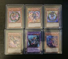 Juego de 6 Dark Magician Girl Platinum Secret Alt Arts casi nuevo YuGiOh TCG