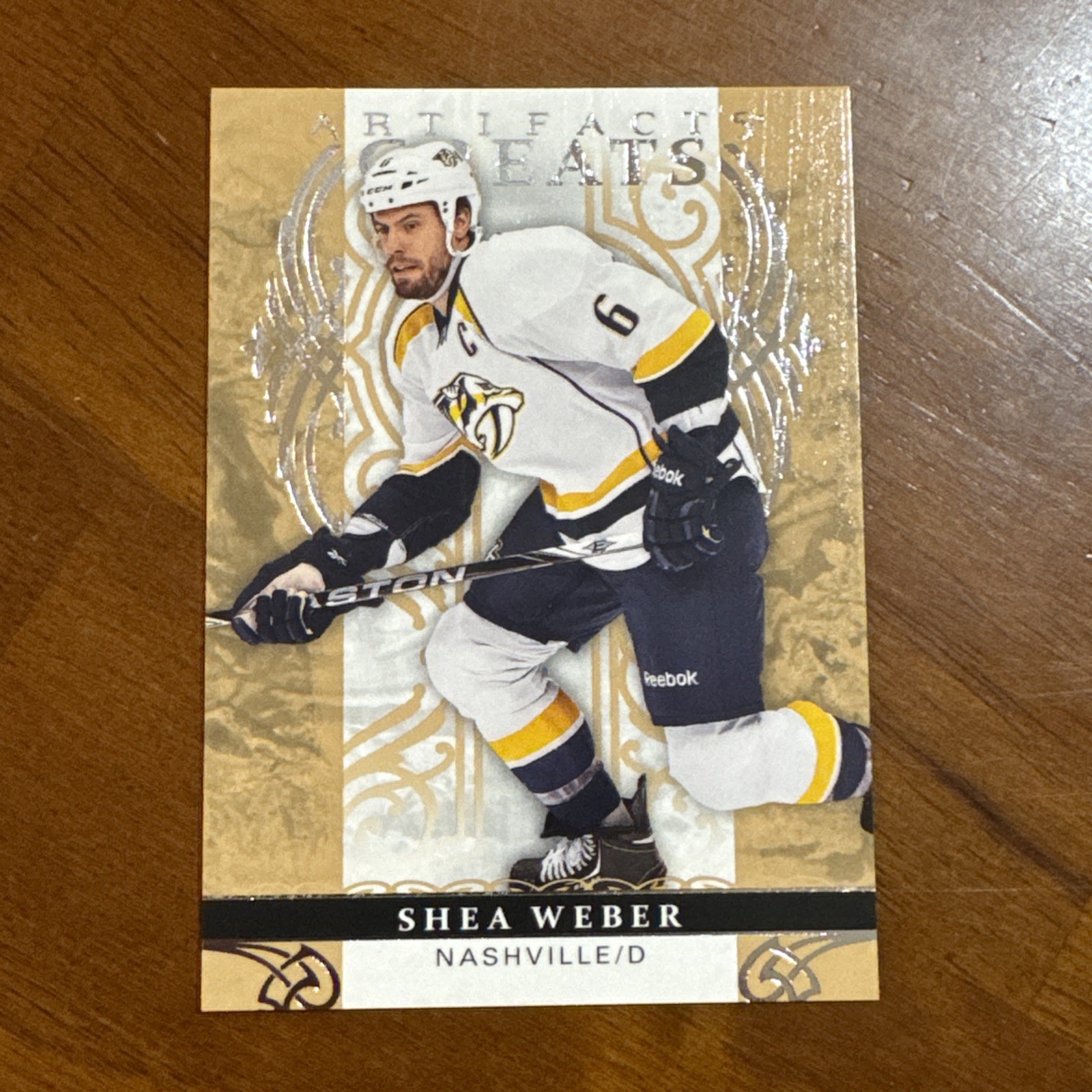 2026-27 Upper Deck Artifacts Greats Shea Weber #169 Wood Parallel SP 1:267 Packs