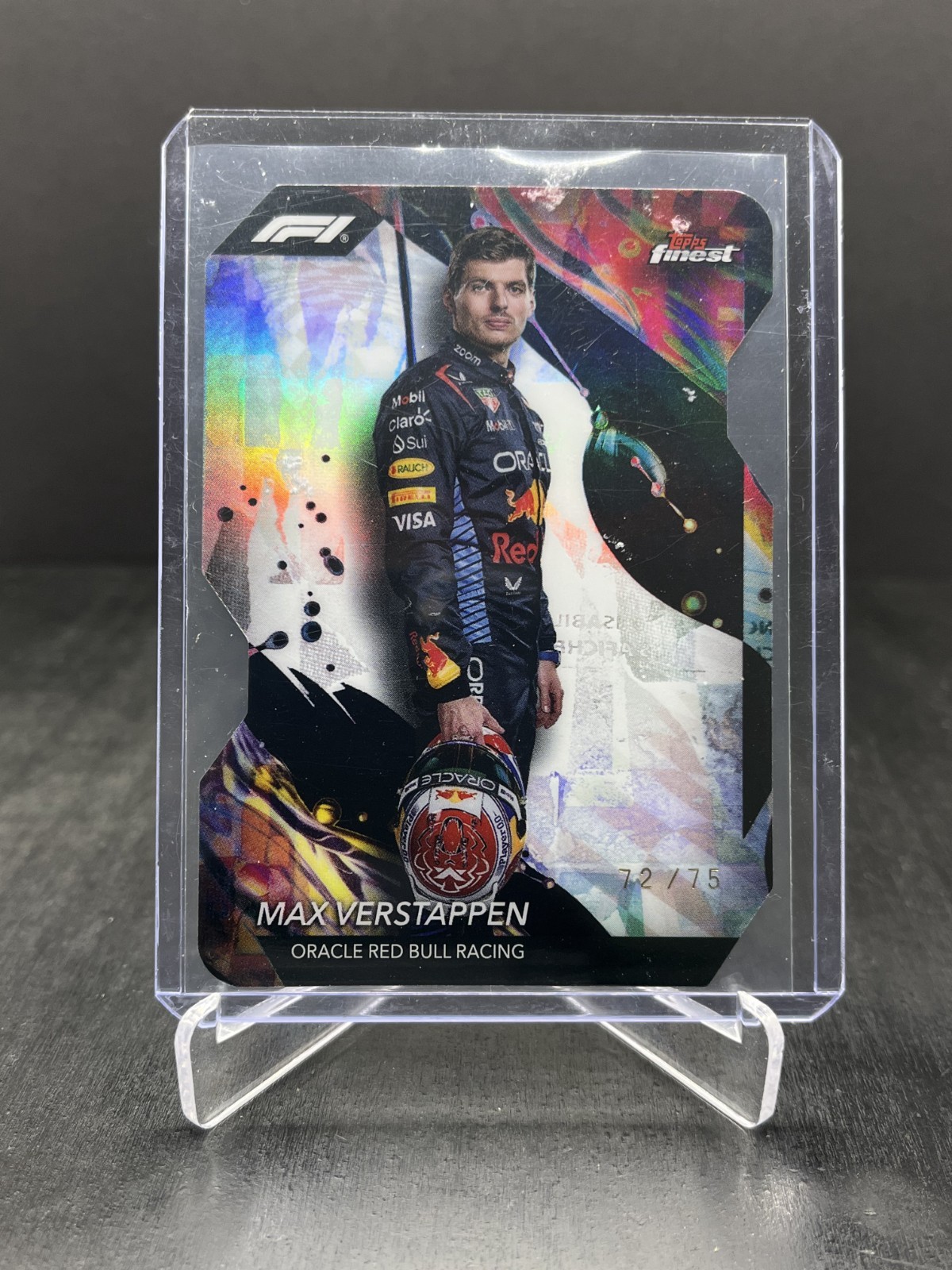 2024 Topps Finest Formula 1 F1 Max Verstappen Uncommon Die Cut 72/75 #101
