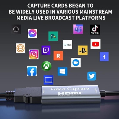 Video Capture Card, Video Recording Card Wonderful 4K HDMI to 1080P USB C for...