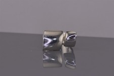 Sterling Silver 14mm Taper Rolled Open Faced Modernist Band Ring 9g 925 Sz: 7