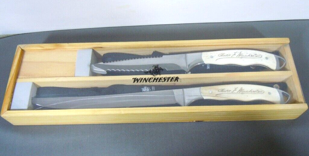 Winchester Signature Handle Bone Fillet & Bait Fishing Knife Set- Estate Find