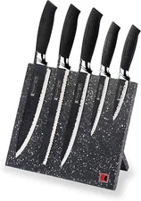 Imperial Collection Stainless Steel Knife 6-Piece Set with Magnetic Knife Block